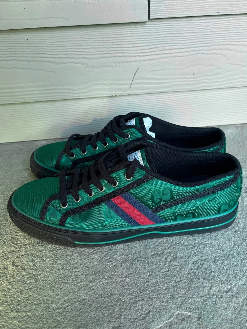 Gucci Off The Grid Low Top Sneakers Green, Like New 🔥